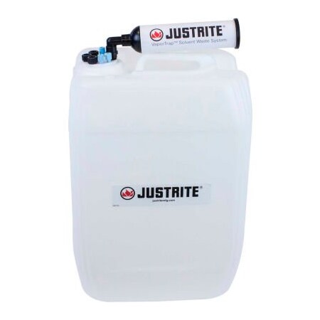 Justrite Justrite 12843 VaporTrap UN/DOT Carboy With Filter Kit, HDPE, 20-Liter, 7 Ports 12843